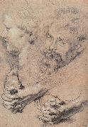 Peter Paul Rubens Head and hand-s pencil sketch china oil painting artist